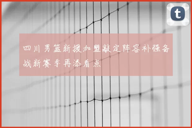 四川男篮新援加盟敲定阵容补强备战新赛季再添看点
